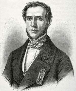 Portrait of Edouard Drouyn de Lhuys, French statesman and diplomat (engraving)