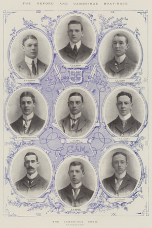 The Oxford and Cambridge Boat-Race, the Cambridge Crew (litho)