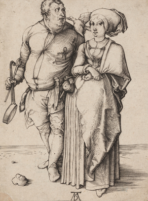 A Cook and His Wife, c.1496 (engraving)