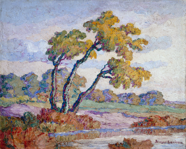 Kansas Landscape, 1939 (oil on canvas laid on board)