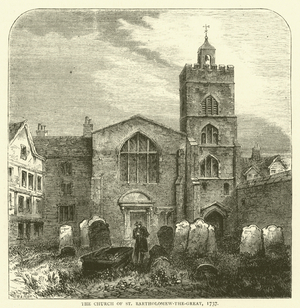The Church of St Bartholomew-the-Great, 1737 (engraving)