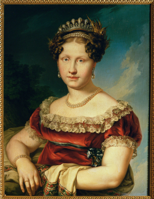 Infanta Louisa Carlotta of the Two Sicilies daughter of Francisco I of the Two Sicilies (painting on canvas)