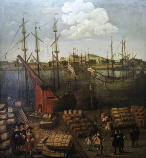 Port of Riga. Artist unknown. Second half of the 17th cent.