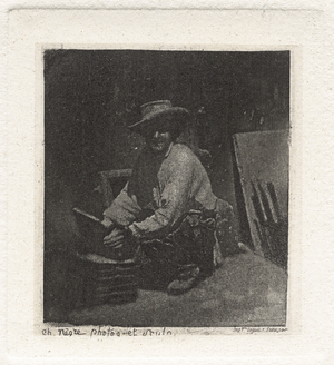 Planche I – Le Maçon Accroupi (Plate I – The Crouching Mason),1853, printed 1982 (photo)