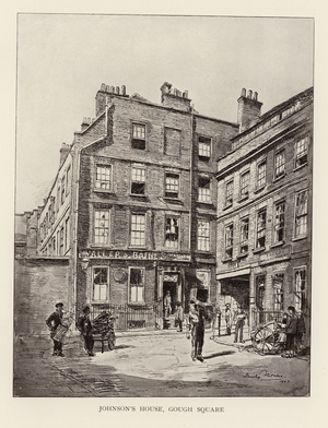 London: Johnson's House, Gough Square (litho)