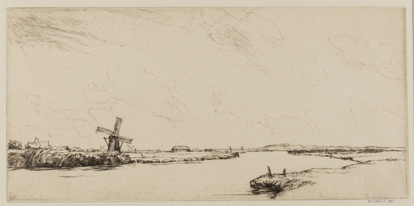 The Waveney below St Olaves, 1921 (etching)