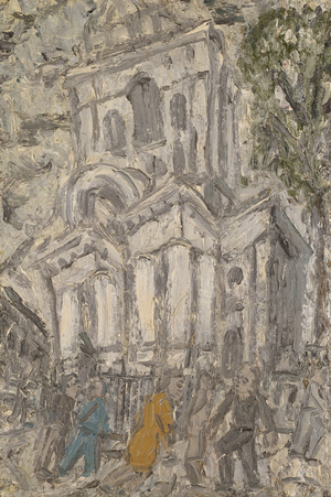 Christ Church, Spitalfields, 1991 (oil on board)