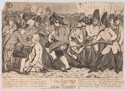 The Battle of Bow-Street, pub. 1788 (engraving)