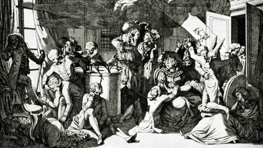 Friedrich Anton Mesmer and his theory of Animal Magnetism (litho)