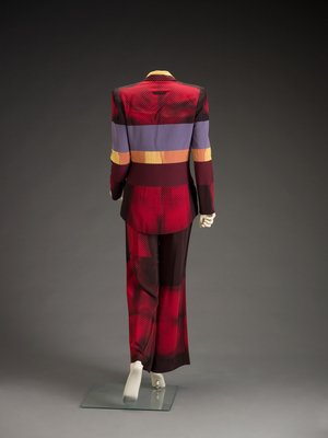 Suit, 1990s (rayon, polyester & mother of pearl)