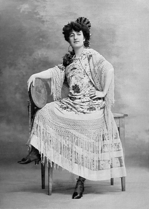 Opera singer Marie de l'Isle as Carmen in opera Carmen, paris, 1903 (b/w photo)
