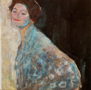 Portrait of a lady in white, 1917-18 (painting on canvas)