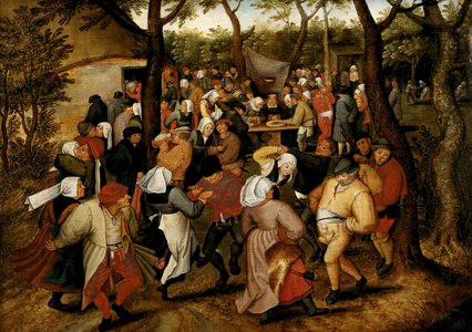 Wedding Dance in the Open Air (oil on panel)