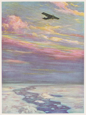 Commander Richard E. Byrd flying over the North Pole in his Monoplane
