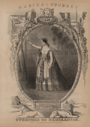 Overture to Semiramide (colour litho)