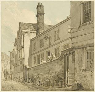 Burton's Almshouses, Long Row (pencil & watercolour on paper)