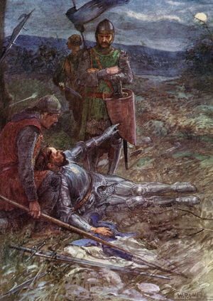 The Battle Of Otterbourne (colour litho)