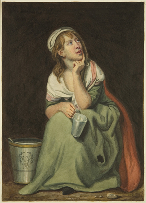 Portrait of Ann Yearsley, 1828 (pencil & w/c on paper)