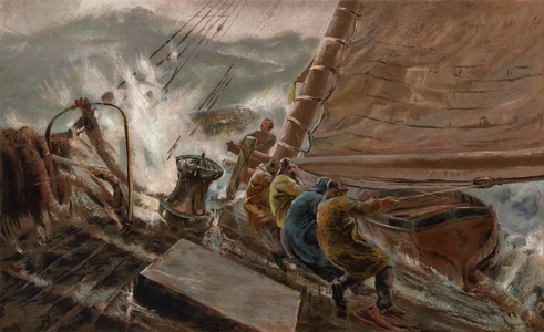A Moment of Peril (chromolitho)