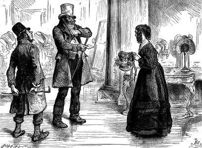 Illustration for Charles Dickens 's Nicholas Nickleby, 19th century (engraving)