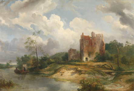 River Landscape with Ruin, 1835 (oil on canvas)