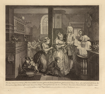 A Rakes Progress, Plate V, June 1735 (engraving and etching on laid paper, state i)