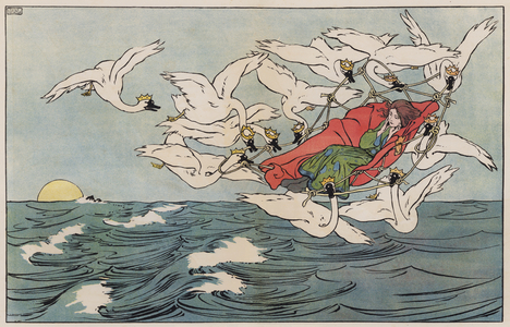 The Wild Swans (colour litho)