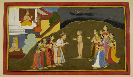 Rishyasringa enters the city, 1712 (miniature)