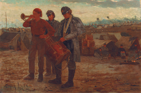 Sounding Reveille, 1865 (oil on canvas)