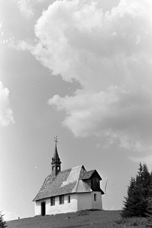 The Martin Chapel near Furtwangen in the Black Forest, Germany 1930s (b/w photo)