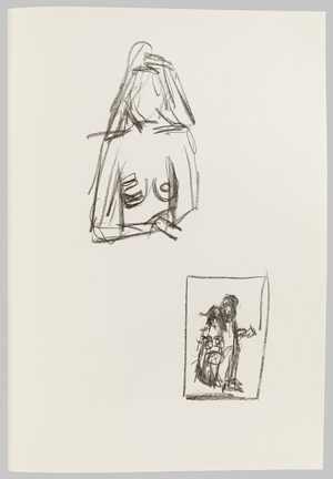 Artist and Model, c.2001 (charcoal on paper)