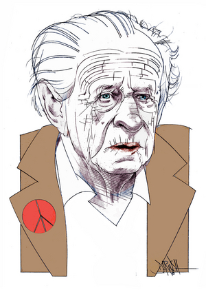 Herbert Marcuse, 2024 (digital coloured pencil drawing)