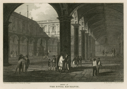 Interior of the Royal Exchange, London (engraving)