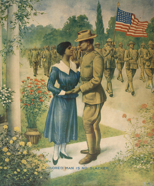 Colored Man is No Slacker, 1918 (colour litho)
