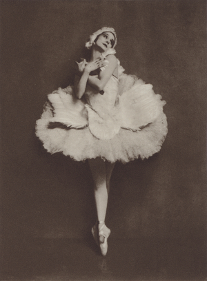 Pavlova in The Dying Swan (b/w photo)