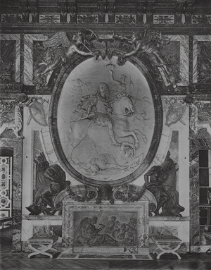 Chateau De Versailles, Salon De La Guerre, Architectes, Hardouin Mansart et Ch Lebrun (b/w photo)