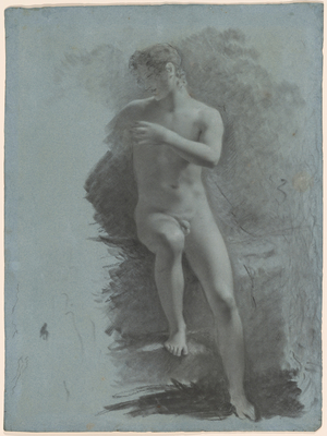Adonis, c.1810-1812 (black chalk on paper)