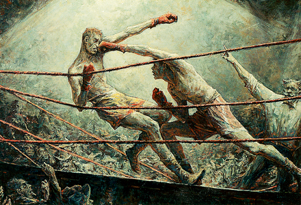 Blood and Sweat, 1996 (mixed media on canvas)