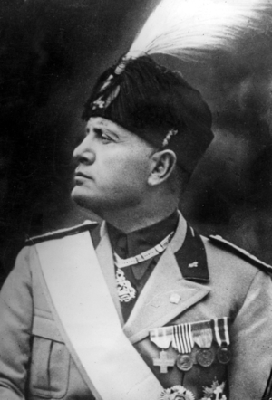 Benito Mussolini, 1937 (b/w photo)