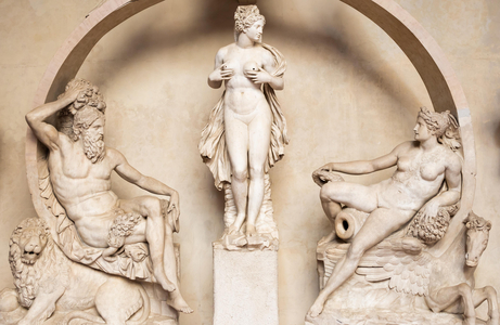 Florence, Italy - circa July 2021. Sensual naked woman statue. Beauty figure made of stone, 2021 (photo)