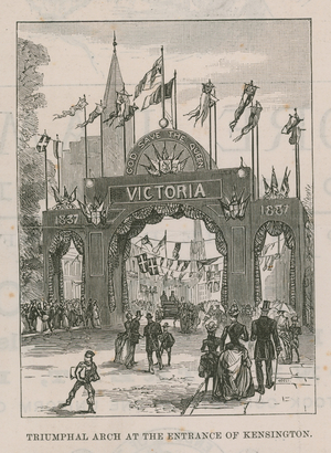 Triumphal Arch at the Entrance of Kensington (engraving)