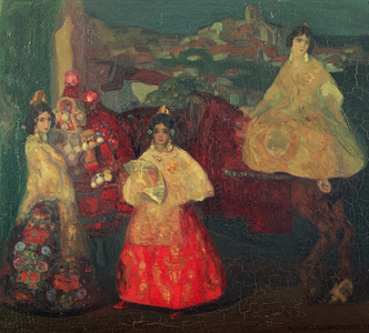 Girls of Liria (oil on canvas) 