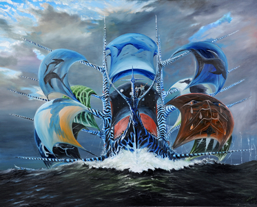 Storm creators Salish Sea, 2018 (oil on canvas)