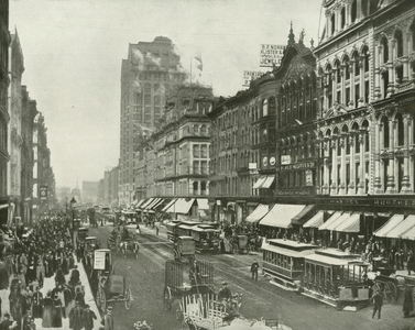 State Street, Chicago (b/w photo)