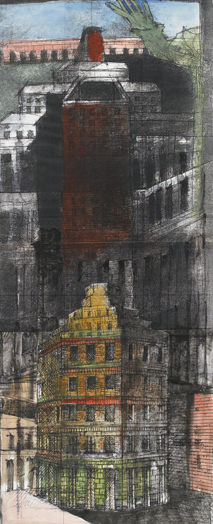 Untitled, 1991 (watercolor, collage, pastel and pen on paper)