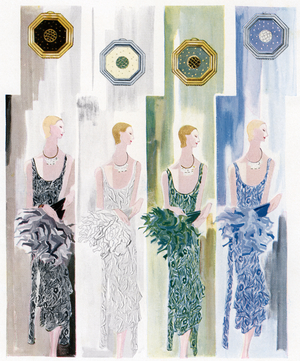 Four Flappers, 1930 (screen print)