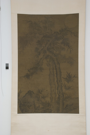 Old Trees Beneath The Moon (ink on silk)
