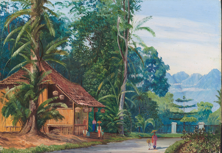 Gardener’s cottage, Buitenzorg botanic garden, Java, 1880 (oil on board)