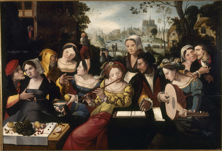 L'Enfant prodigue chez les courtisanes, ca. 1530 (oil on wood)