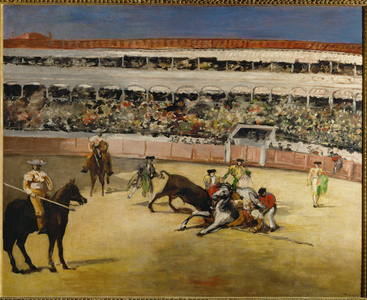 Combat de taureaux (oil on canvas)